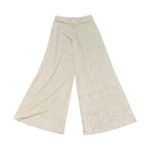 Clara Sun Woo Wide Leg Palazzo Pant Women's Size XL Cream Floral Print